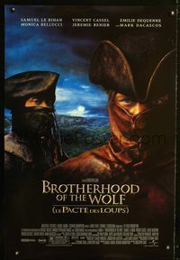 1z097 BROTHERHOOD OF THE WOLF DS one-sheet movie poster '01 Christophe Gans, Samuel Le Bihan