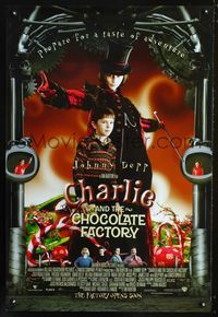 1z104 CHARLIE & THE CHOCOLATE FACTORY DS advance 1sh '05 Johnny Depp, directed by Tim Burton