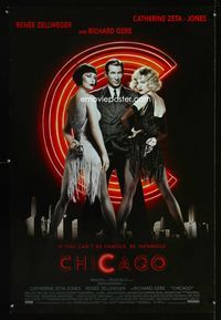 1z105 CHICAGO DS one-sheet movie poster '02 Renee Zellweger, Zeta-Jones