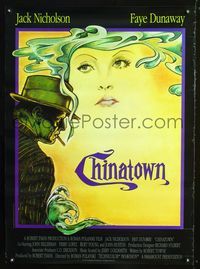 1z110 CHINATOWN video 1sheet R90 great art of smoking Jack Nicholson & Faye Dunaway, Roman Polanski