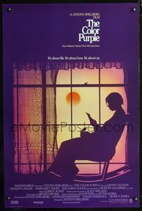 1z121 COLOR PURPLE advance one-sheet movie poster '85 Whoopi Goldberg, Oprah!