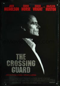 1z128 CROSSING GUARD DS one-sheet '95 directed by Sean Penn, cool profile image of Jack Nicholson!