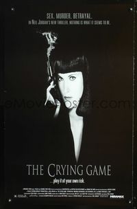 1z134 CRYING GAME 1sh '92 Neil Jordan classic, great image of Miranda Richardson with smoking gun!