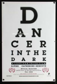 1z141 DANCER IN THE DARK DS teaser one-sheet movie poster '00 Bjork, Deneuve