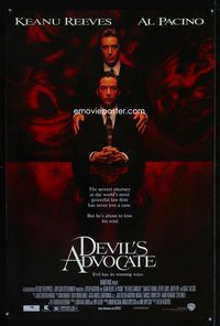 1z150 DEVIL'S ADVOCATE DS one-sheet '97 Keanu Reeves, Al Pacino, Charlize Theron, Jeffrey Jones