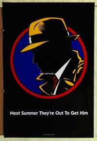 1z155 DICK TRACY DS Next Summer style teaser one-sheet poster '90 cool artwork of detective Warren Beatty!