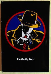 1z156 DICK TRACY DS On My Way style teaser 1sh poster '90 cool artwork of detective Warren Beatty!