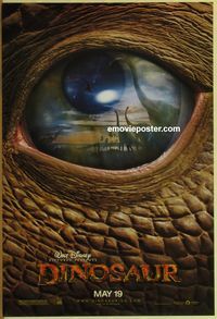 1z160 DINOSAUR DS teaser one-sheet '00 Walt Disney prehistoric fantasy CG cartoon, cool image!