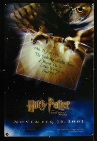 1z242 HARRY POTTER & THE PHILOSOPHER'S STONE DS teaser one-sheet movie poster '01 Daniel Radcliffe