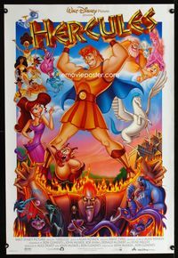 1z245 HERCULES DS one-sheet movie poster '97 Walt Disney cartoon!