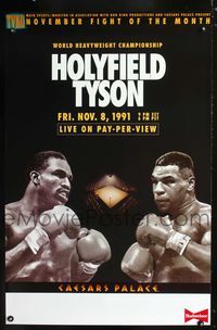 1z250 HOLYFIELD VS TYSON TV 1sh '91 World Heavyweight Championship boxing, the fight that never was!