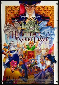 1z255 HUNCHBACK OF NOTRE DAME DS one-sheet movie poster '96 Walt Disney cartoon!