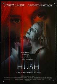 1z258 HUSH DS one-sheet movie poster '98 Gwyneth Paltrow, Jessica Lange