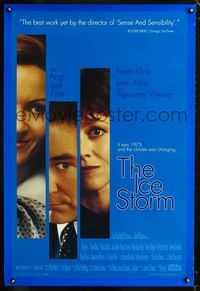 1z262 ICE STORM one-sheet poster '97 directed by Ang Lee, Kevin Kline, Joan Allen, Sigourney Weaver