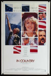 1z264 IN COUNTRY advance one-sheet poster '89 Bruce Willis at Vietnam war memorial, Emily Lloyd