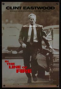 1z265 IN THE LINE OF FIRE DS one-sheet movie poster '93 Clint Eastwood as Secret Service bodyguard!