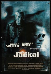 1z281 JACKAL DS one-sheet movie poster '97 Bruce Willis, Richard Gere