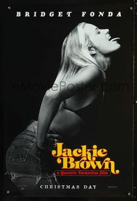 1z285 JACKIE BROWN Teaser Bridget Fonda style one-sheet poster '97 Quentin Tarantino, Pam Grier