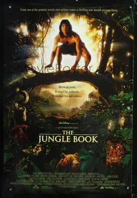 1z291 JUNGLE BOOK DS one-sheet '94 Disney, Jason Scott Lee as Rudyard Kipling's classic character!