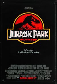 1z293 JURASSIC PARK DS Advance one-sheet movie poster '93 Steven Spielberg, dinosaurs