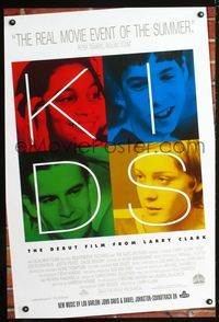 1z296 KIDS one-sheet movie poster '95 Larry Clark, Leo Fitzpatrick, AIDS, teens, wild!