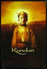 1z305 KUNDUN DS one-sheet movie poster '97 Martin Scorsese, the 14th Dalai Lama of Tibet, China!