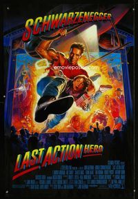 1z313 LAST ACTION HERO DS one-sheet movie poster '93 Arnold Schwarzenegger, Morgan art