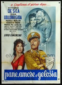 2a627 FRISKY Italian 1p '56 Vittorio de Sica & sexy frisky Gina Lollobrigida put the 'it' in Italy!