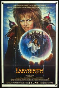 2e231 LABYRINTH int'l 1sh '86 art of David Bowie & Jennifer Connolly by Steven Chorney, Jim Henson