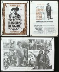 2k103 DIRTY DINGUS MAGEE movie herald '70 cool art of Frank Sinatra & George Kennedy!