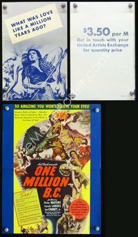 2k206 ONE MILLION B.C. movie herald '40 Victor Mature, dinosaurs!