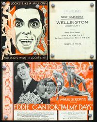 2k210 PALMY DAYS movie herald '31 Eddie Cantor, George Raft