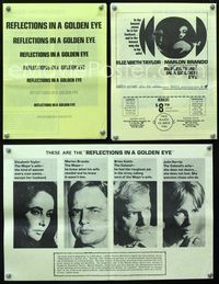 2k220 REFLECTIONS IN A GOLDEN EYE movie herald '67 Elizabeth Taylor, Marlon Brando, John Huston