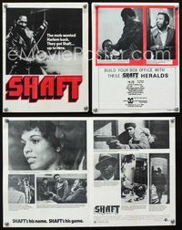 2k234 SHAFT movie herald '71 classic image of tough Richard Roundtree shooting gun!