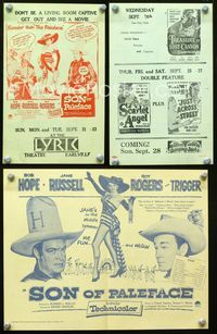 2k242 SON OF PALEFACE movie herald '52 Roy Rogers & Trigger, Bob Hope, sexy Jane Russell!