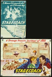 2k250 STAGECOACH movie herald '39 John Wayne classic, Claire Trevor