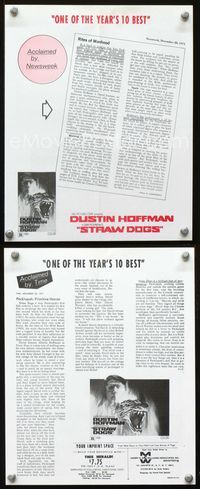 2k256 STRAW DOGS movie herald '72 Dustin Hoffman, Susan George, Sam Peckinpah