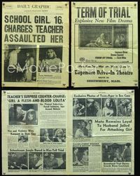 2k263 TERM OF TRIAL movie herald '62 Laurence Olivier, Signoret, Sarah Miles