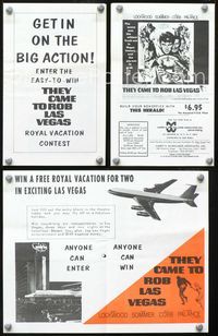 2k265 THEY CAME TO ROB LAS VEGAS herald '68 Gary Lockwood, cool artwork including roulette wheel!