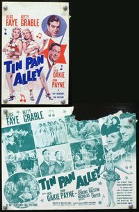 2k271 TIN PAN ALLEY movie herald '40 Alice Faye, Betty Grable