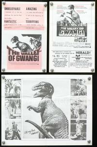 2k281 VALLEY OF GWANGI movie herald '69 Ray Harryhausen, dinosaurs!