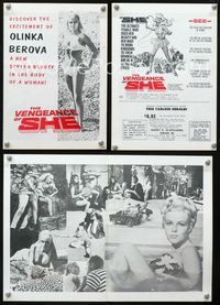 2k282 VENGEANCE OF SHE movie herald '68 Hammer fantasy, super sexy whipping Olinka Berova