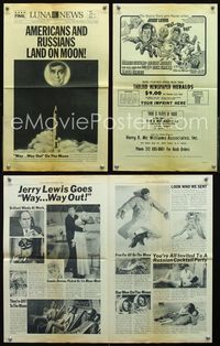 2k286 WAY WAY OUT 2 movie heralds '66 astronaut Jerry Lewis, Connie Stevens, great Jack Davis art!