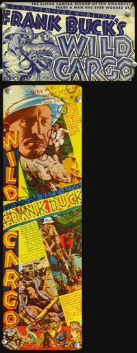 2k295 WILD CARGO movie herald '34 Frank Buck in the African jungle!