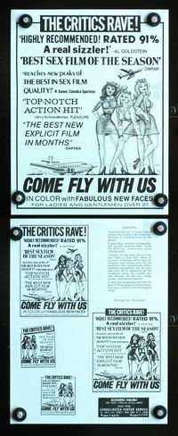 2k855 COME FLY WITH US movie pressbook '74 air stewardesses, sex!