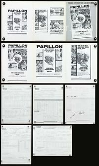 2k815 PAPILLON movie pressbook ad supplement w/contracts '73 Steve McQueen & Dustin Hoffman!