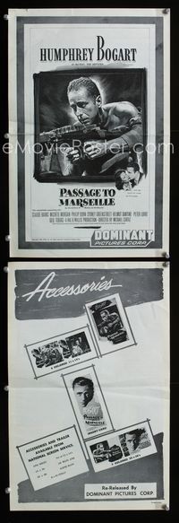 2k932 PASSAGE TO MARSEILLE movie pressbook R56 Humphrey Bogart, Claude Rains