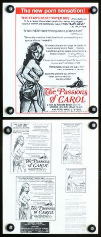 2k934 PASSIONS OF CAROL movie pressbook '75 Mary Stuart, sex!