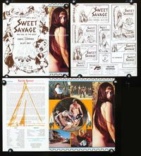 2k973 SWEET SAVAGE movie pressbook '79 Carol Connors, sex!