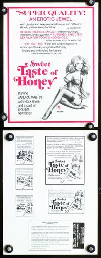 2k974 SWEET TASTE OF HONEY movie pressbook '76 Luxure, sexy French Karine Gambier!